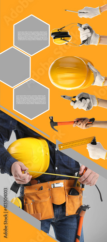 Electrician showing thumb-u...