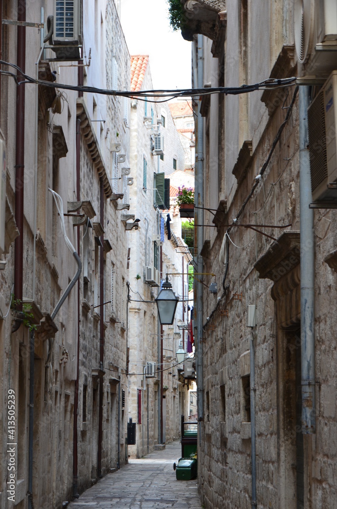 Narrow stone street of the old town