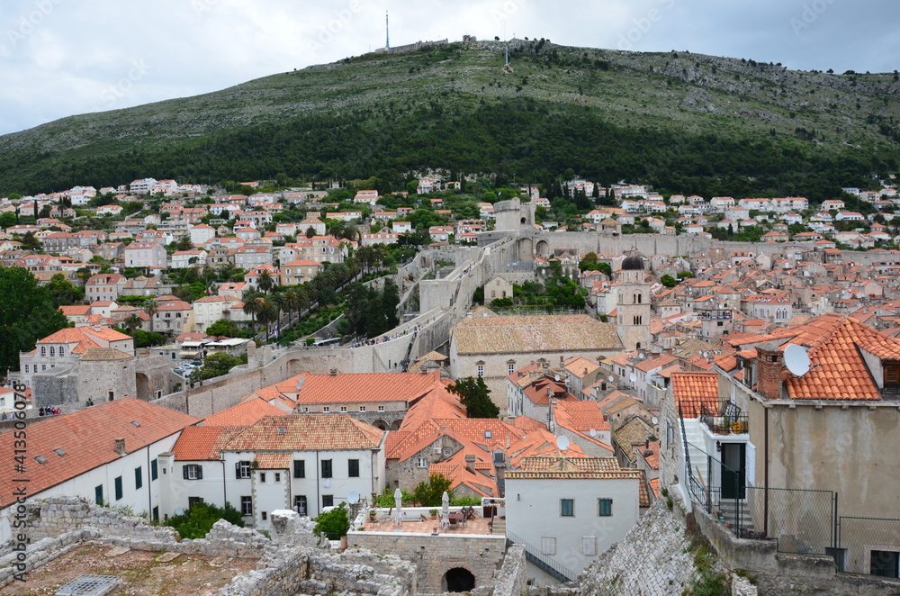 Nice view of the rooftops of Dubrovnik, Croatia