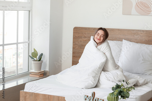 Morning of beautiful young ...