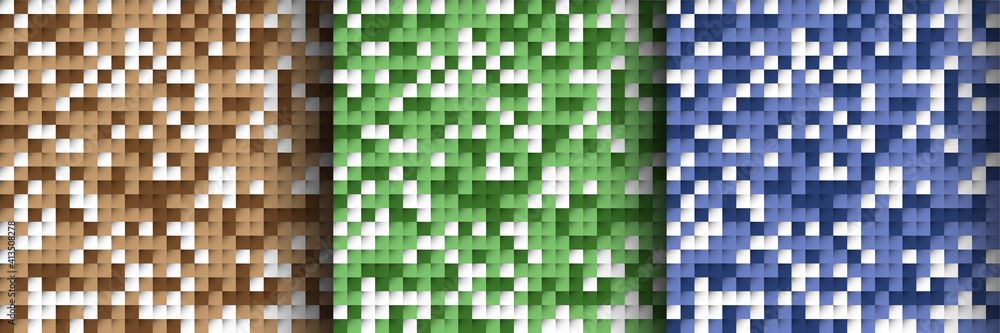 Modern colorful mosaic pattern background collection