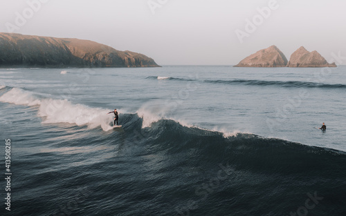Cornish coastal surfer
