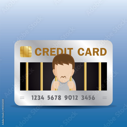 the man is in credit card debt. he feels like he is living in a prison.