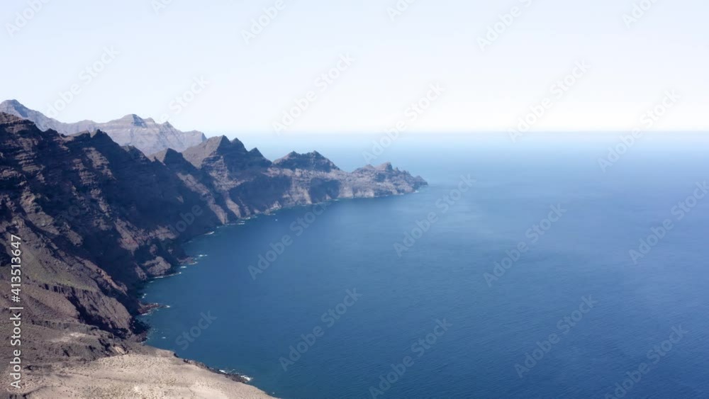 Aerial view of Punta de la Aldea on the northeast coast of Gran Canaria, municipality of Aldea de San Nicolas. (Gran Canaria, Canary Islands, Spain, Europe). Aerial view of Punta de la Aldea on the northeast coast of Gran Canaria, municipality of Aldea de San Nicolas. (Gran Canaria, Canary Islands, Spain, Europe).