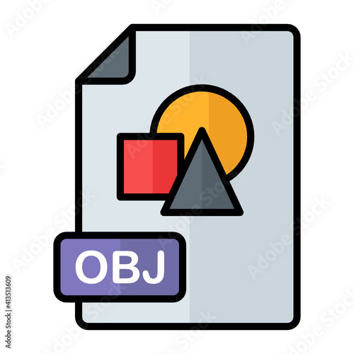 Digital Designs for Physical Objects Concept, 3d printing vector color Icon design, additive manufacturing Symbol on white background