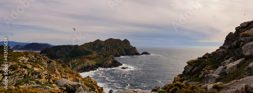 The Cies Islands in Galicia, Spain
