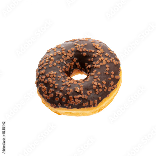 Donut isolated on a white background.