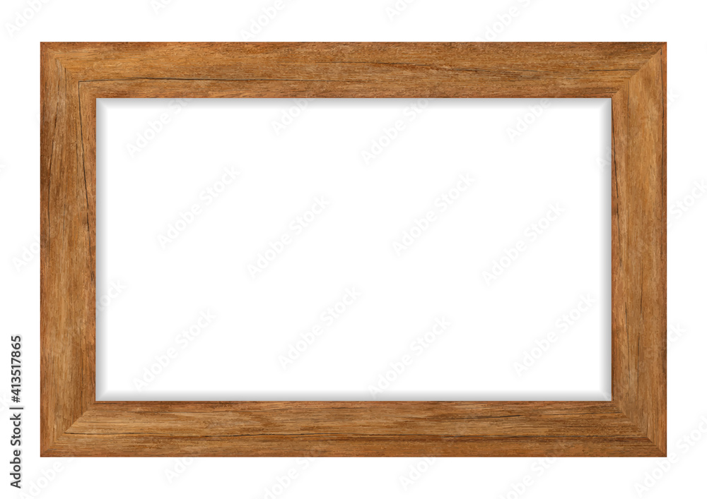 Wood frame isolated on white background. Vector illustration eps 10 Wood frame isolated on white background. Vector illustration eps 10