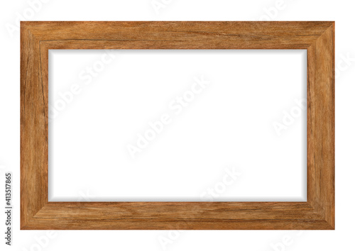 Wood frame isolated on white background. Vector illustration eps 10