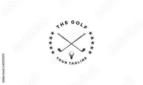 Inspirational golf logo on white background