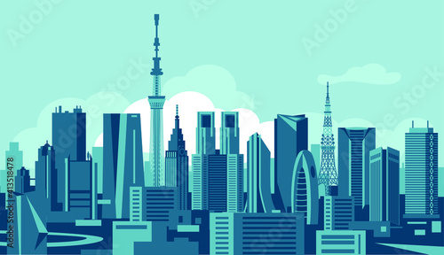 Tokyo Japan skyline