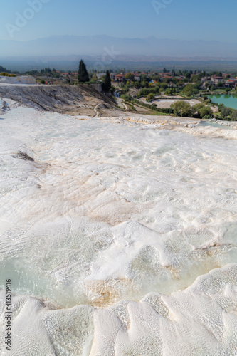 View from the top of a Pamukkale pool