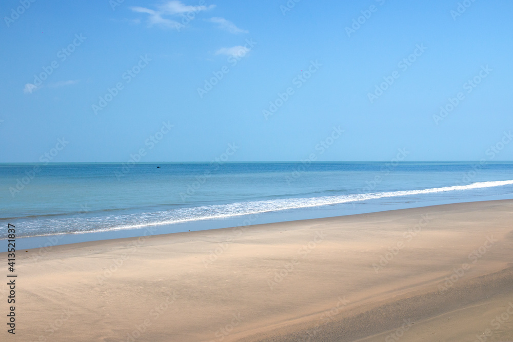 Cox's Bazar beach. This sea beach is the longest beach in the world. The beach is located in Cox's Bazar district of Bangladesh.