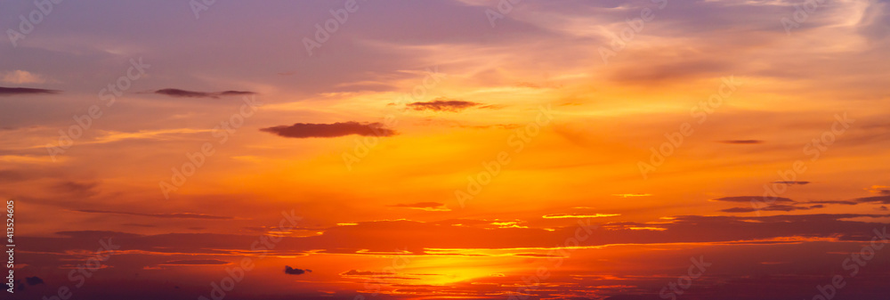 Amazing sunset, Gorgeous Panorama twilight sky and cloud at morning background image. Amazing sunset, Gorgeous Panorama twilight sky and cloud at morning background image.