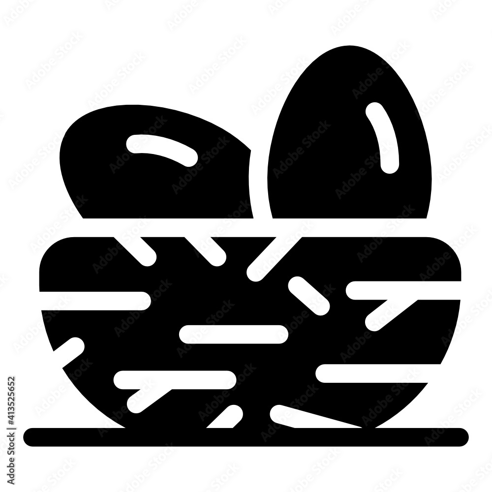 Eggs nest in glyph style editable vector
Eggs nest in glyph style editable vector