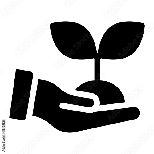 
Plant care glyph icon, editable vector 
