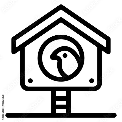 
Birdhouse glyph icon, editable vector 
