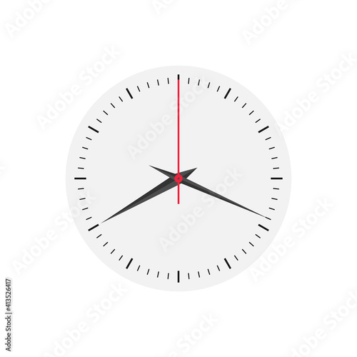 Сlock face. Clock Vector. Mechanical clock face. Vector illustration isolated on white background