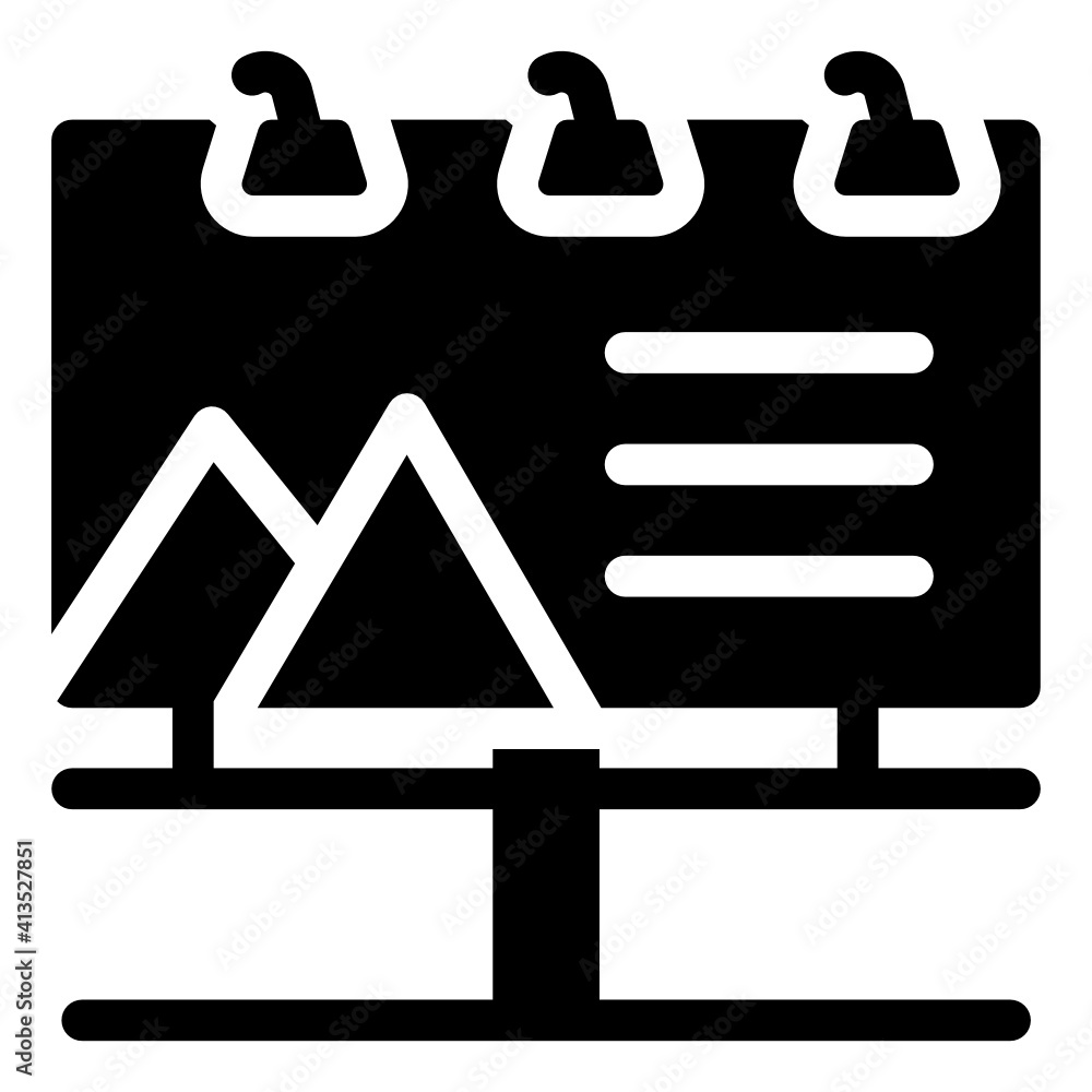Billboard in glyph style icon, editable vector
Billboard in glyph style icon, editable vector