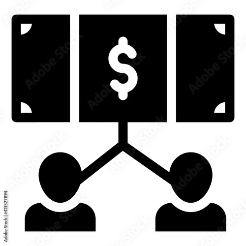 
Shareholders denoting glyph icon, editable vector 
