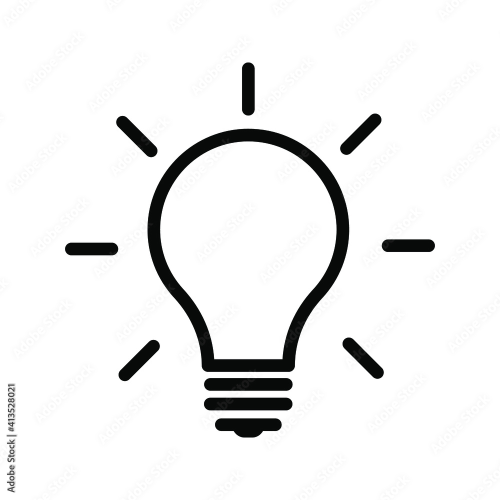 lamp icon - light bulb vector illustration flat style in trendy design isolated on white background color editable lamp icon - light bulb vector illustration flat style in trendy design isolated on white background color editable