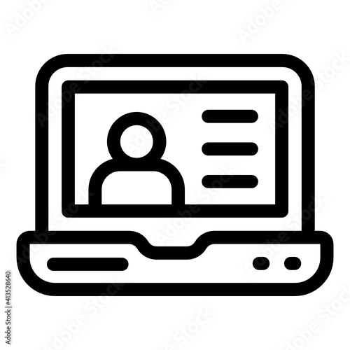 
User panel in glyph icon, editable vector 
