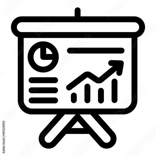 
Growth chart in glyph style icon, editable vector 
