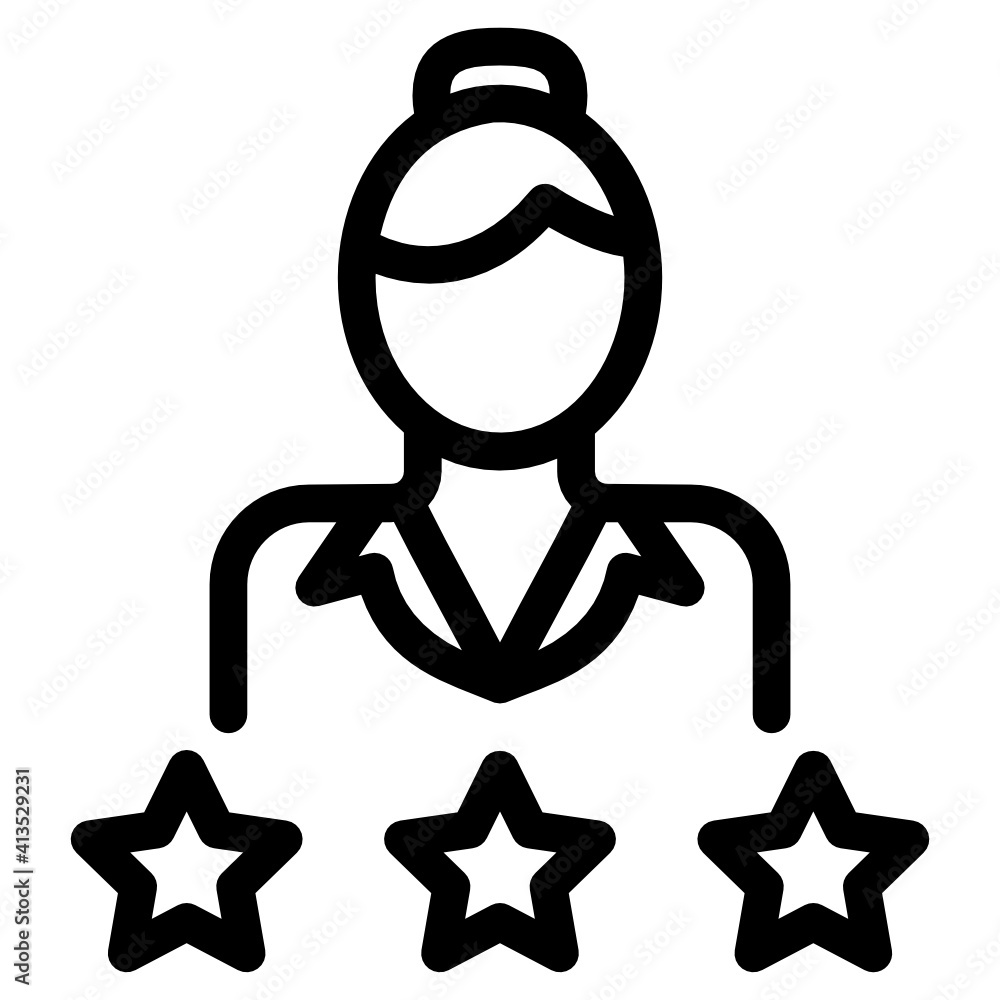 Female ratings in glyph icon, editable vector
Female ratings in glyph icon, editable vector