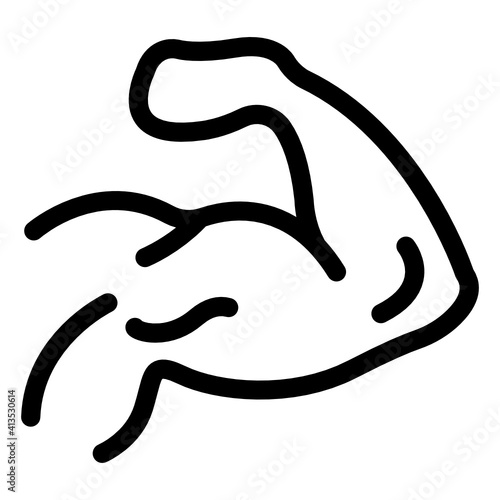 
Bicep linear style icon, editable vector
