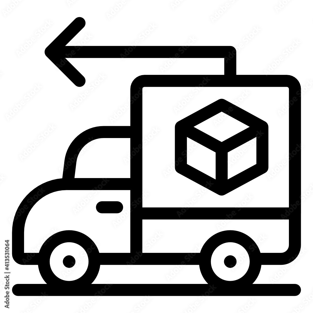 
Logistics delivery line editable icon
