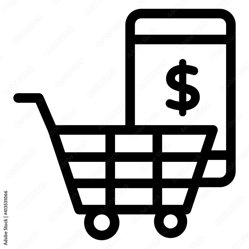 An online shopping payment linear editable icon
An online shopping payment linear editable icon