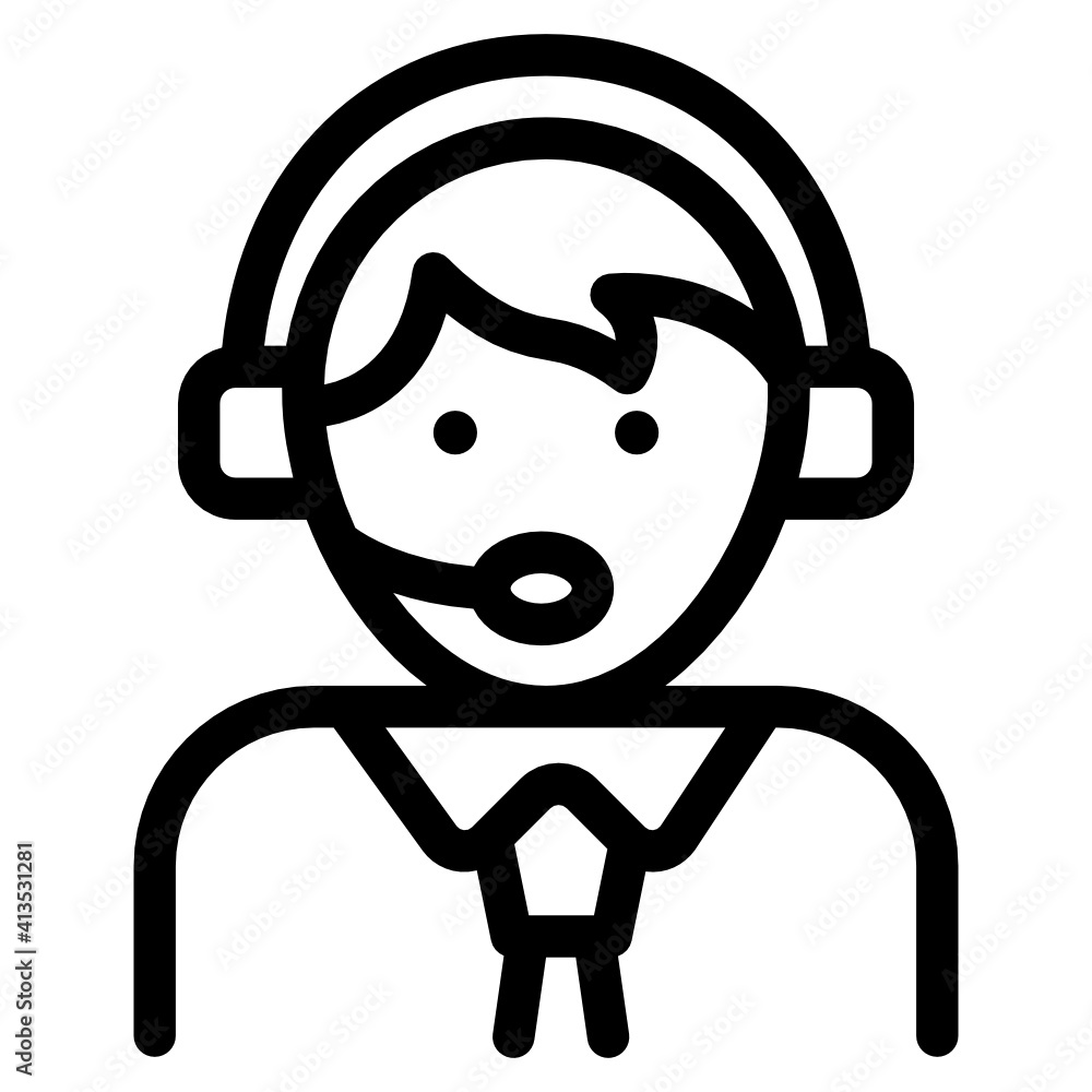 A customer representative linear icon
A customer representative linear icon