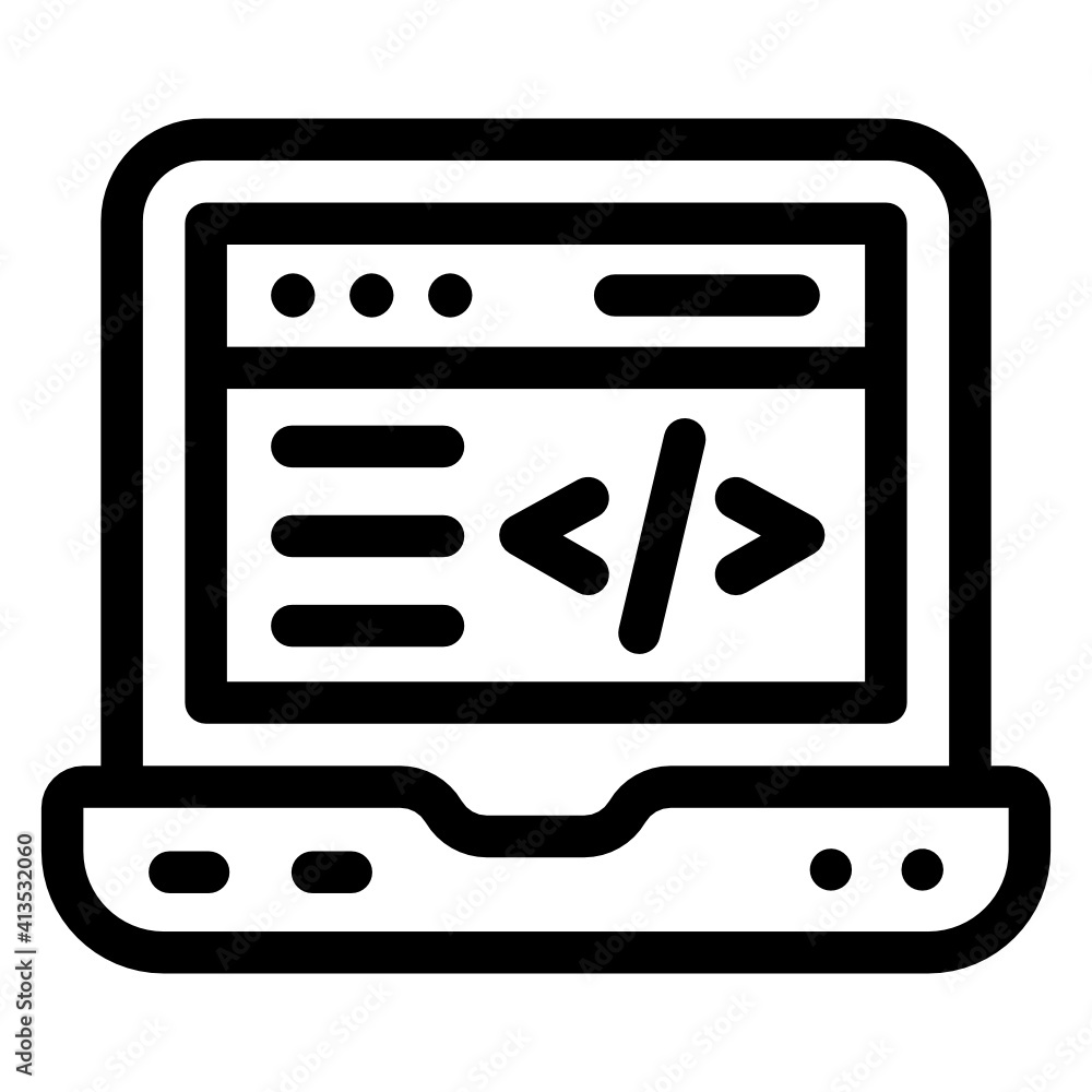 A client server or network host, linear icon
A client server or network host, linear icon