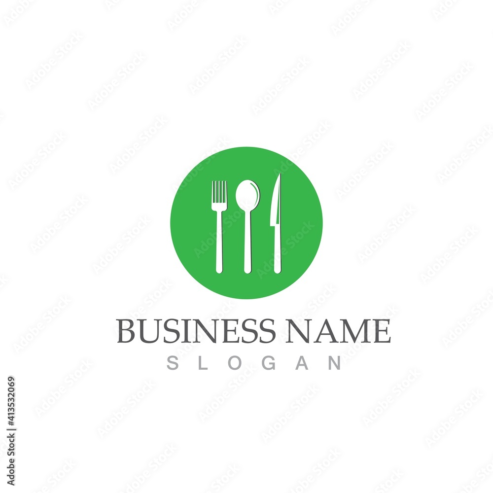 spoon and fork logo and symbol vector image spoon and fork logo and symbol vector image