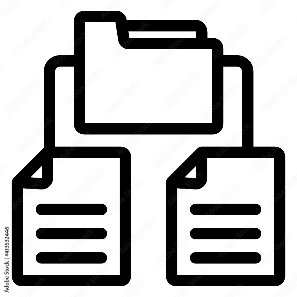 A trendy outline icon of remote files, folder network
A trendy outline icon of remote files, folder network