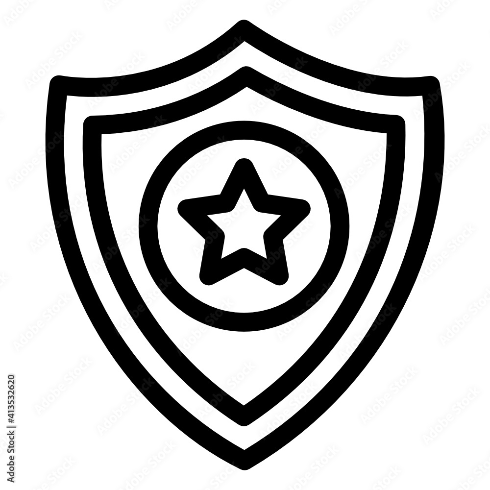 Police badge linear style icon, editable icon
Police badge linear style icon, editable icon