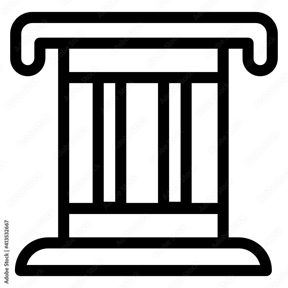 Pillar in linear style icon, editable vector
Pillar in linear style icon, editable vector