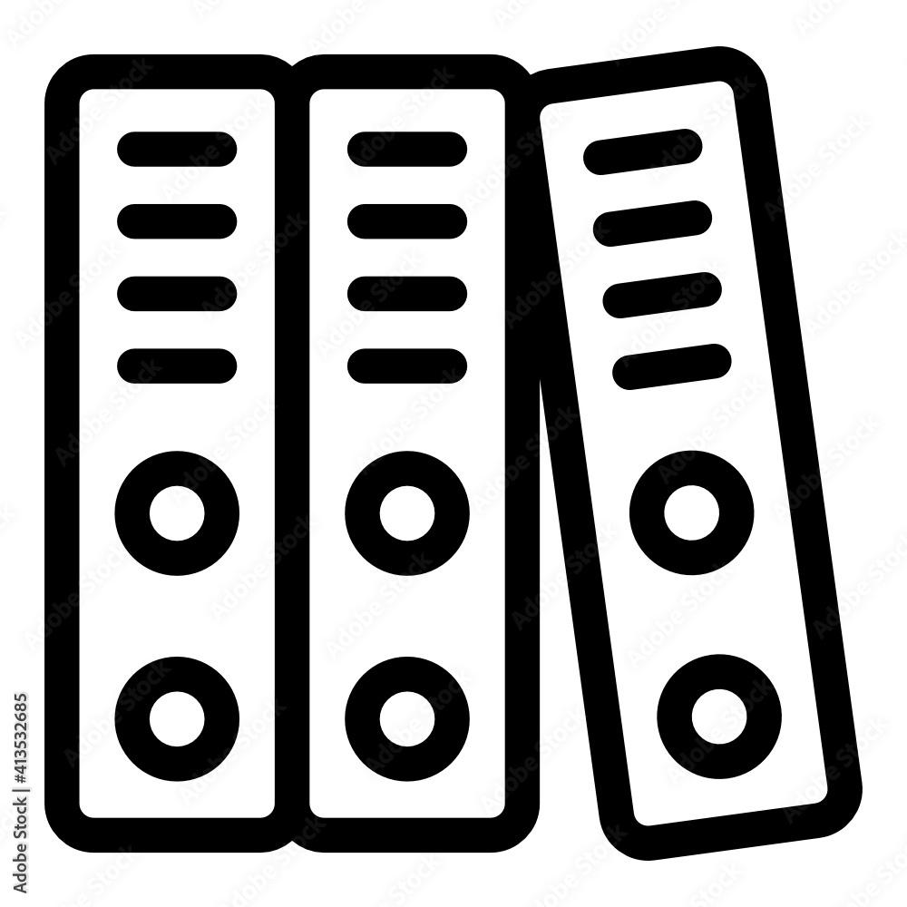 
Binders in linear editable icon 
