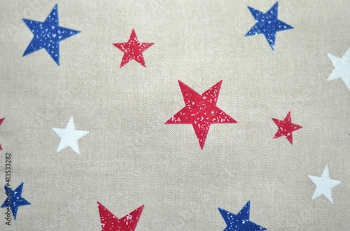 fabric, star, pattern, pattern, blue, red, gray,  symbol, design,  ornament, background