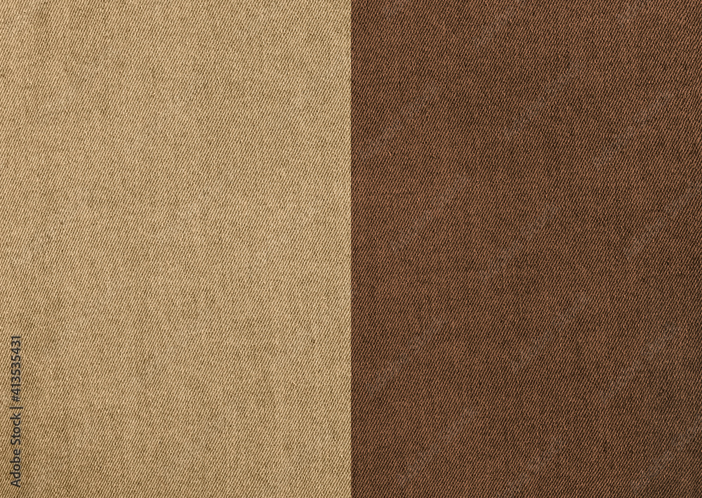 Fototapeta premium khaki; brown jeans fabric made of raw denim twill texture