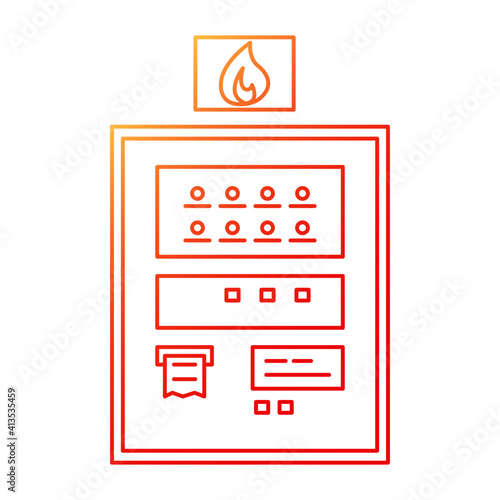 Icon of control panel fire alarm