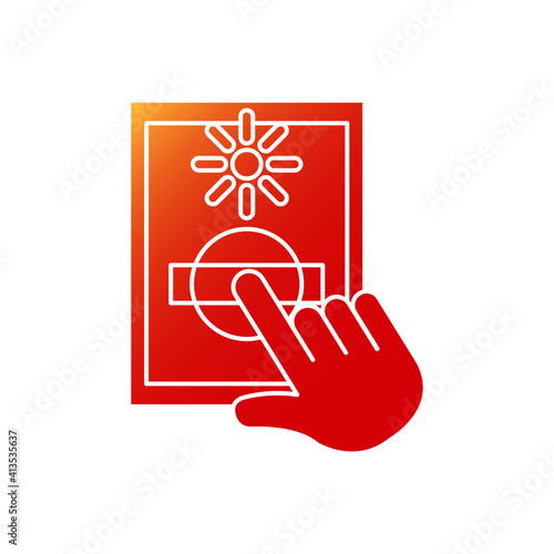 Icon of alarm button