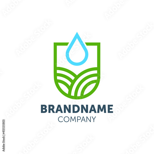 Drop logo design with geometry