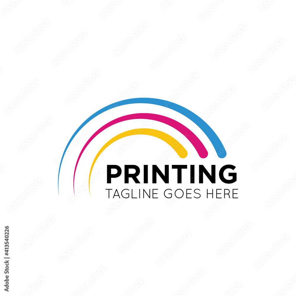 Fototapeta premium digital print logo and photo print icon vector illustration best logo design