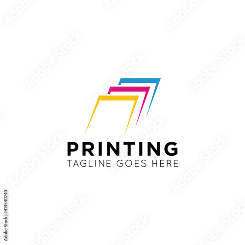 digital print logo and photo print icon vector illustration best logo design