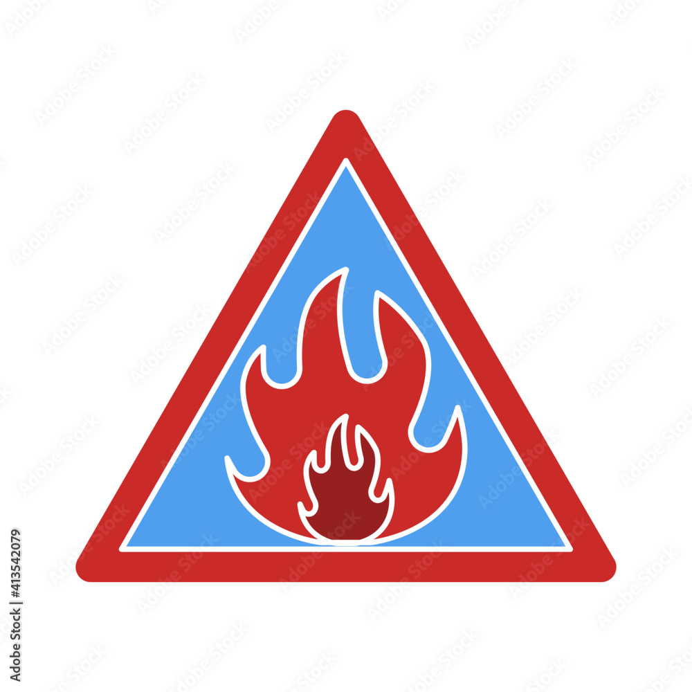 Icon of fire sign Icon of fire sign