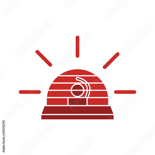 Icon of fire alarm lamp