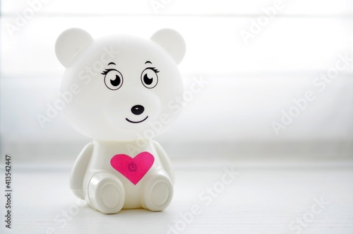 toy, bear, animal, white, decor, children's, heart, love, game, isolated, cute, child, object, funny, plastic