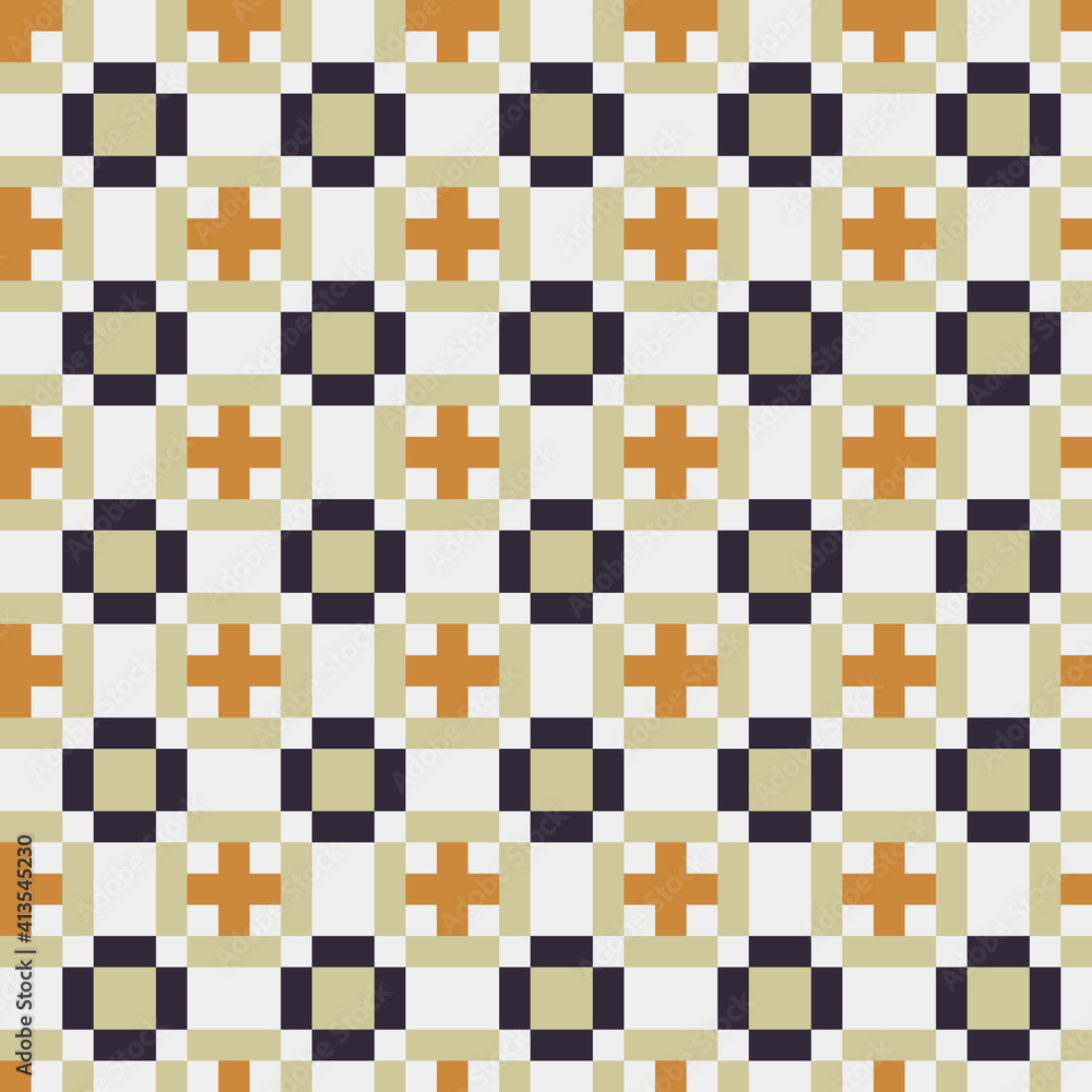 Fototapeta premium Abstract Cross Pattern generative computational art illustration