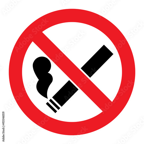 No smoking cigarette sign. EPS 10 vector illustration. CMYK redy to print.